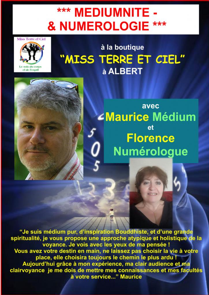 Maurice-Médium pur, Praticien Reiki, Conférencier et Florence Numérologue,