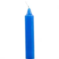 Bougie teintee dans la masse hauteur 20 cm diametre 2 cm bleu