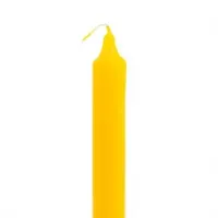 Bougie teintee dans la masse hauteur 20 cm diametre 2 cm jaune