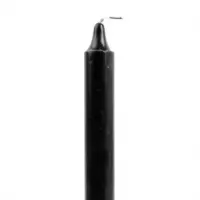 Bougie teintee dans la masse hauteur 20 cm diametre 2 cm noire