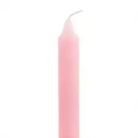 Bougie teintee dans la masse hauteur 20 cm diametre 2 cm rose