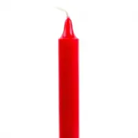 Bougie teintee dans la masse hauteur 20 cm diametre 2 cm rouge