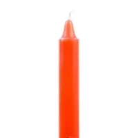 Bougie teintee dans la masse hauteur 20 cm diametre 2 cm saumon