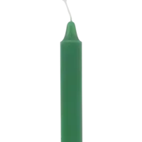 Bougie teintee dans la masse hauteur 20 cm diametre 2 cm verte