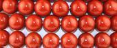 Bracelet boule 8mm jaspe rouge