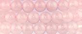 Bracelet boule 8mm quartz rose
