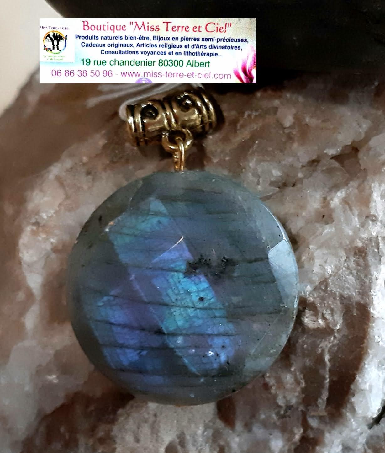 pendentif en labradorite