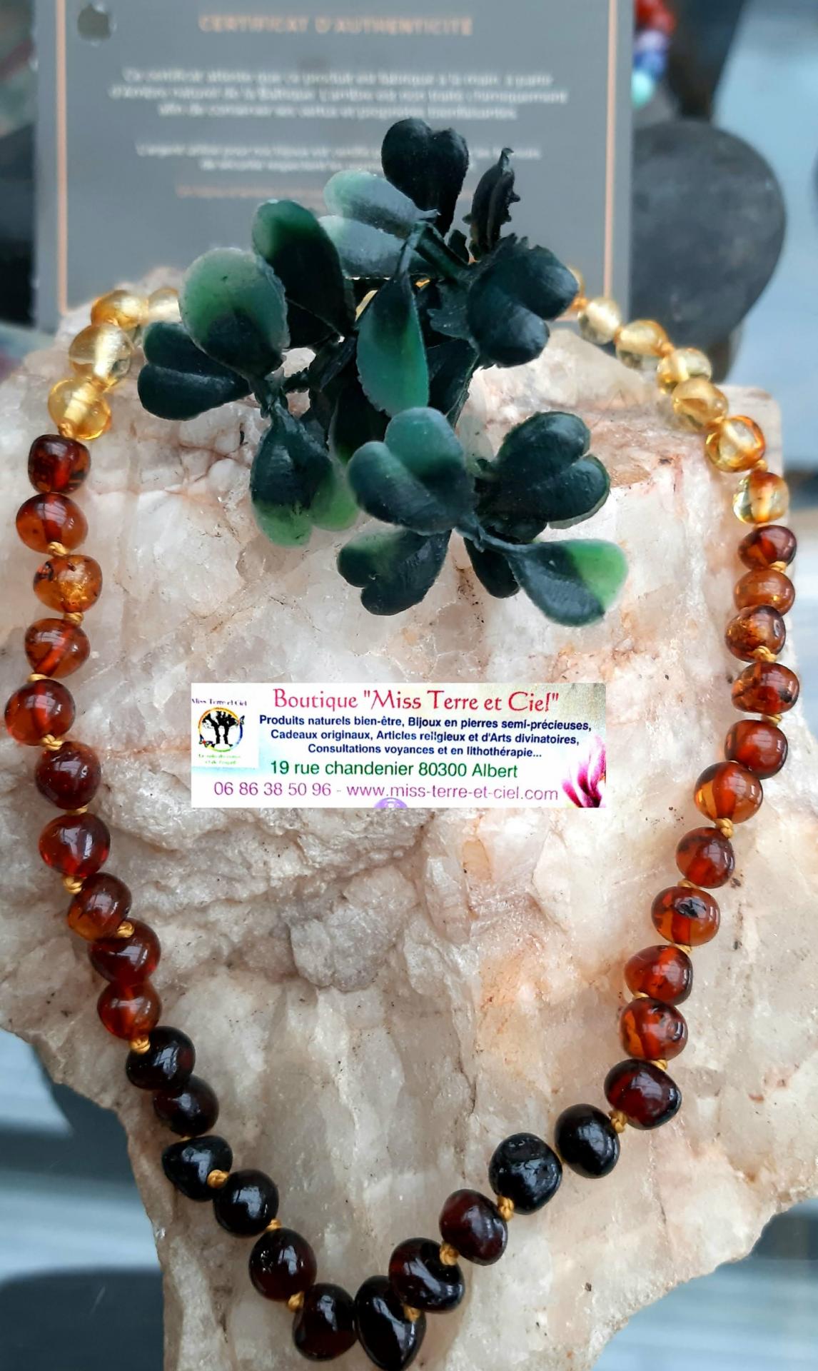 collier ambre bébé