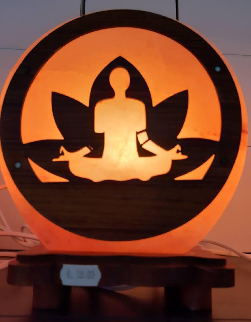 Lampe de sel de l'Himalaya artisanale méditation