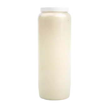 Bougie de neuvaine 9 jours 100 vegetal blanche hauteur 18 cm 6 5 cm vendu a l unite