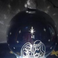 Boule de noel nativite reflechissante missterreetciel