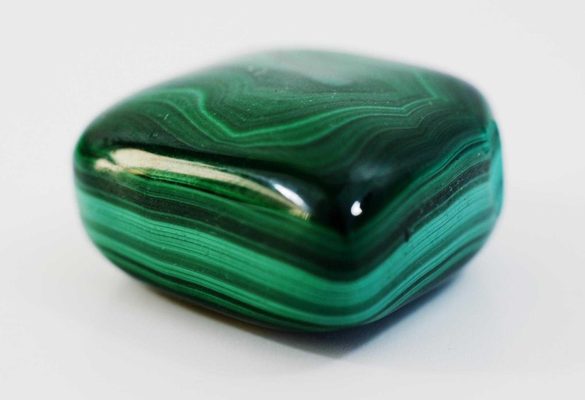 Malchite pierre roulée