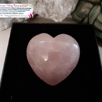 Coeur en quartz rose