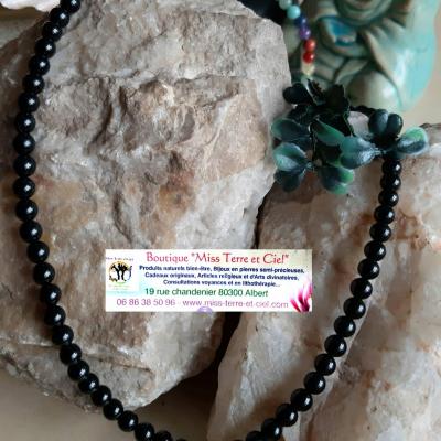 COLLIER BOULE EN TOURMALINE