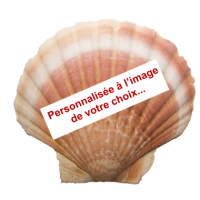 Coquille saint jacques pour la purification personnalisee a l image de votre choix