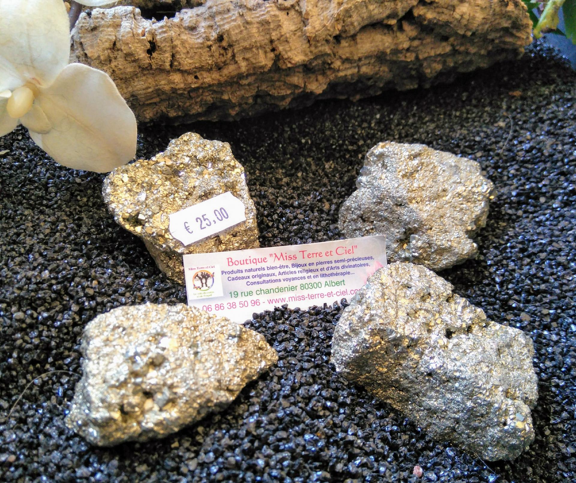 pierre brute de pyrite