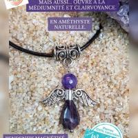 Pendentif ange anti stress en amethyste