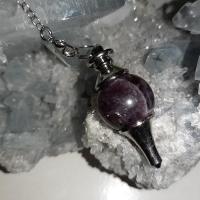 Pendule en amethyste rond