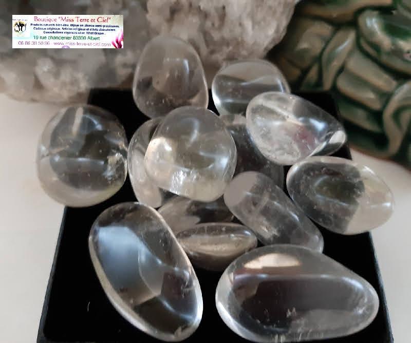 Pierres roulees de cristal de roche