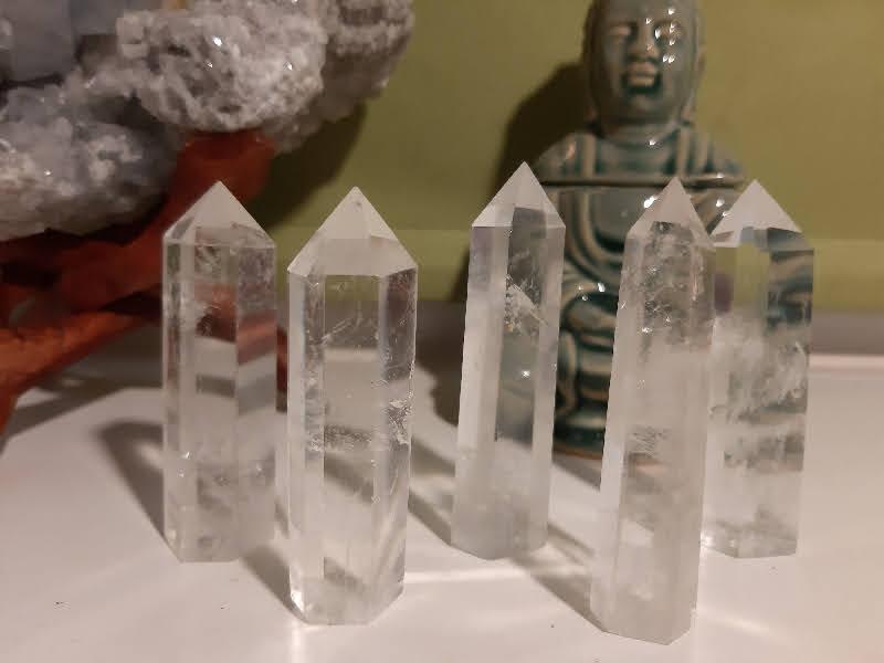 Pointe de cristaux de roche