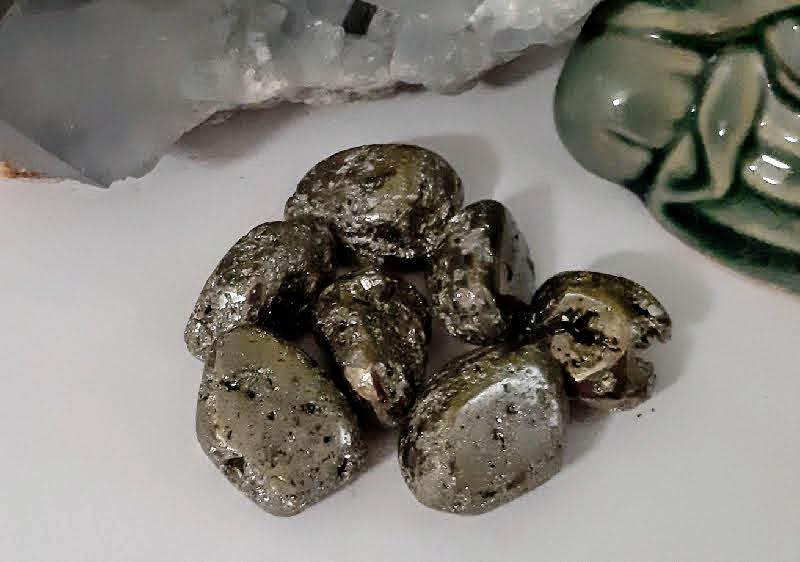 1 Pierre roulée en Pyrite Chispas 18/25mm Lithothérapie Minéraux 