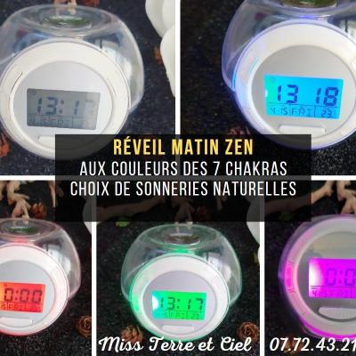 Reveil matin zen sonneries naturelles couleursdes7chakras